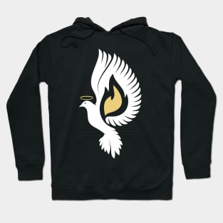 Dove and flame - symbols of the Holy Spirit Hoodie